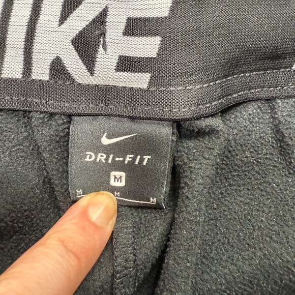 Nike Jogger Men M Black 28" Tapered Fleece DRI-FIT Sweatpants AO2370 b114 - Picture 4 of 16